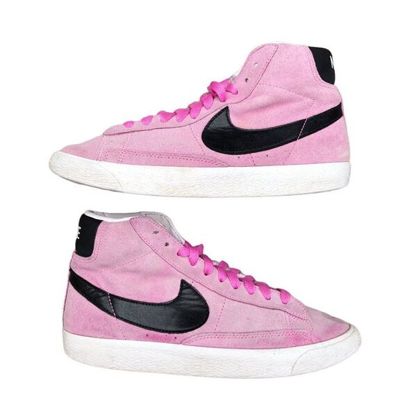 Rare 2013 Nike Blazer Mid High Top 'Curved Pink' Size 5 - Picture 8 of 16